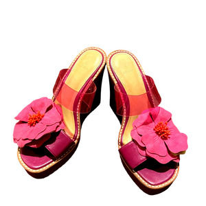 BILL Blass Pink Floral Sandal